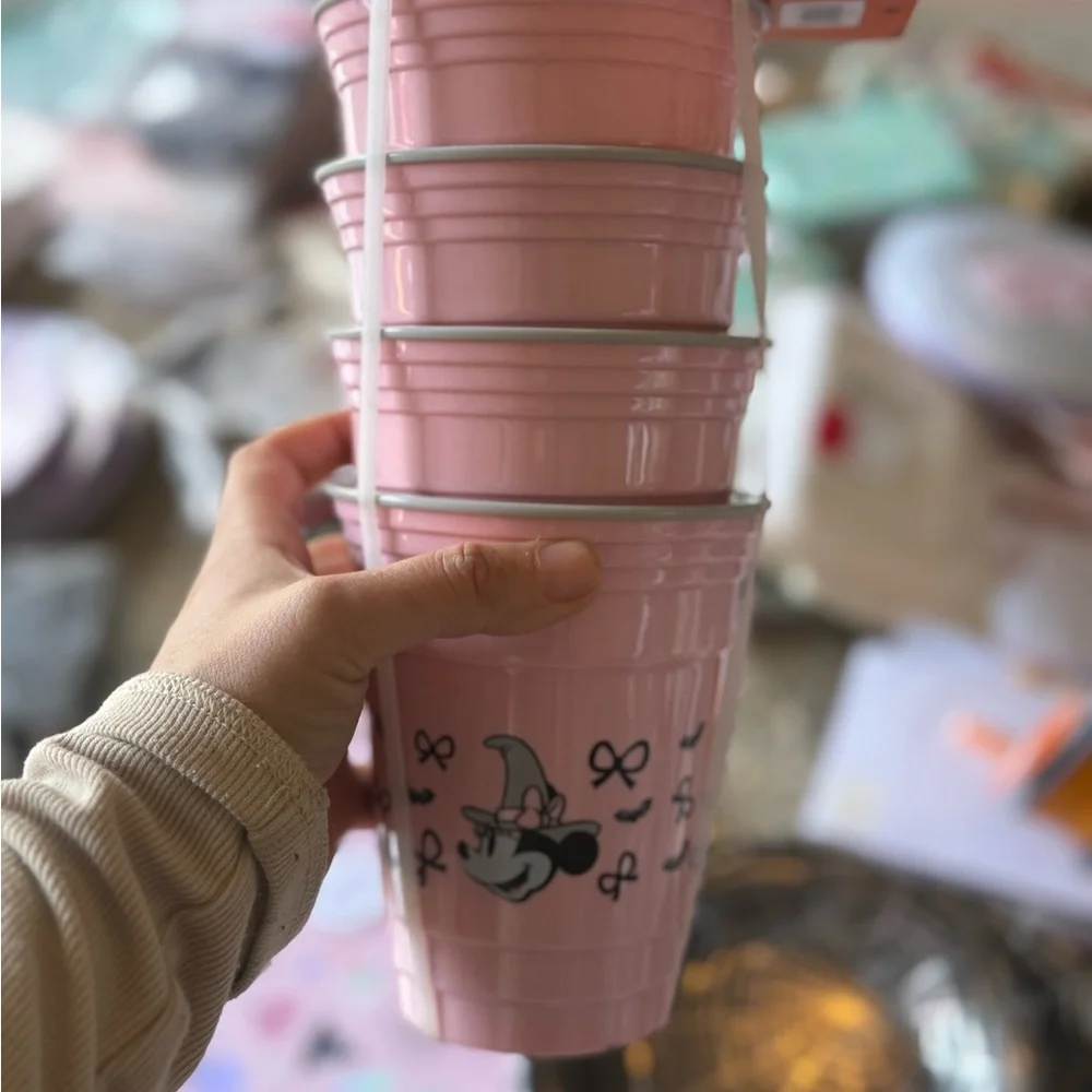 Mickey or Minnie Mouse cup sets Halloween new! BOWS - Picture 3 of 3